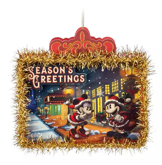  Disney Ornament - Santa Mickey And Minnie Mouse - Paper