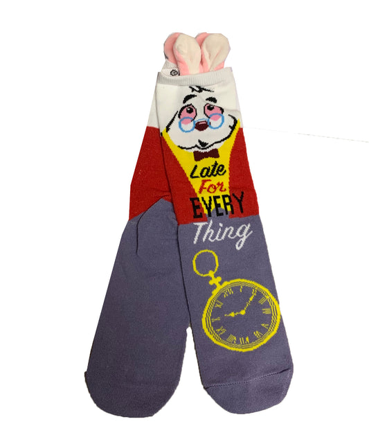  Disney Socks For Adults - White Rabbit - Late For Everything