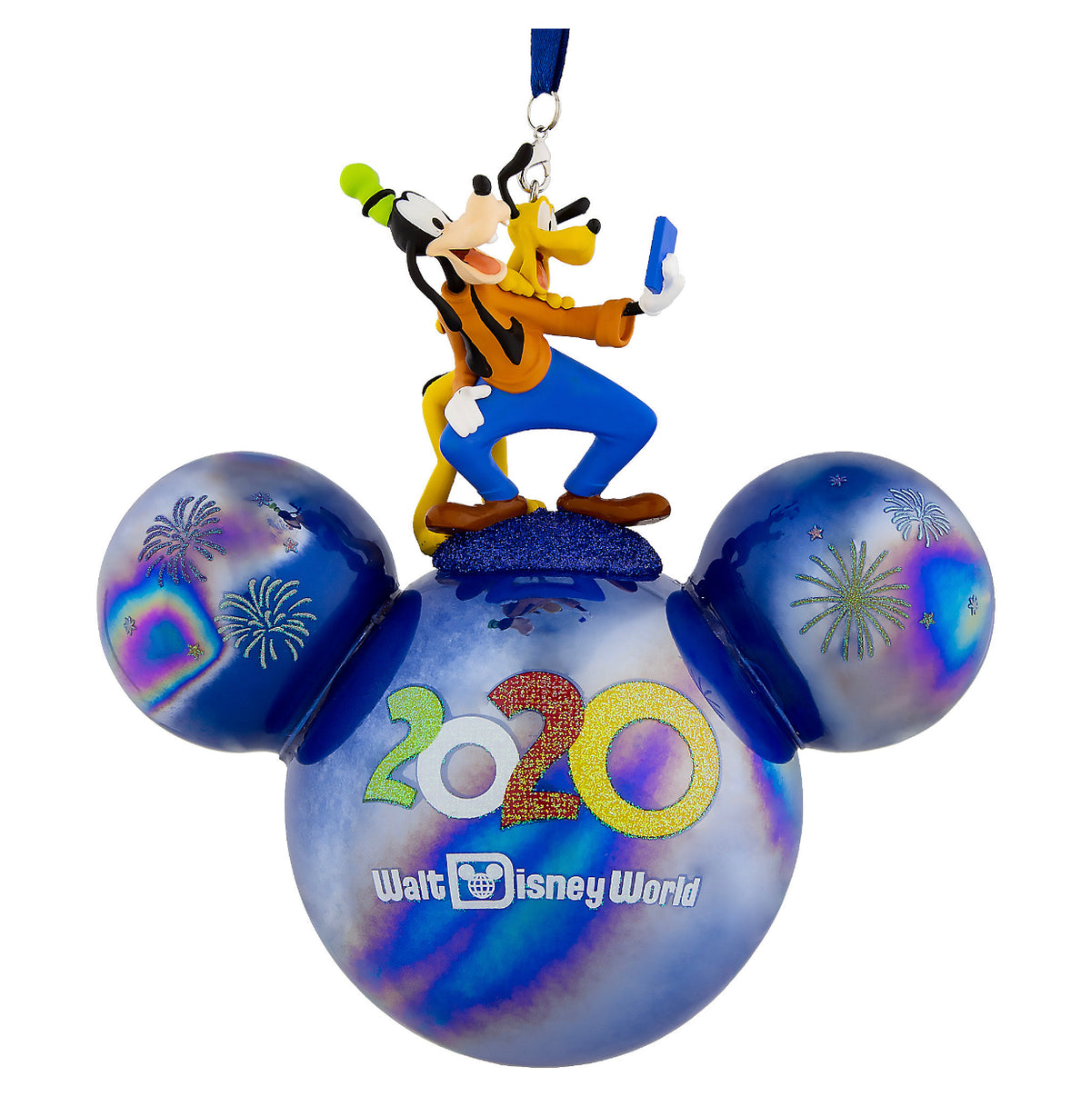  Disney Mickey Ears Icon Ornament - 2020 Dated - Goofy And Pluto