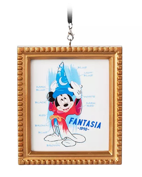  Disney Canvas Ornament - Sorcerer Mickey Mouse - Framed