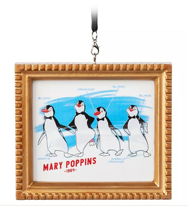  Disney Canvas Ornament - Penguin Waiters - Framed