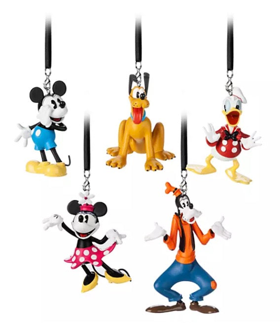  Disney Ornament Set - Mickey Mouse And Friends Figural