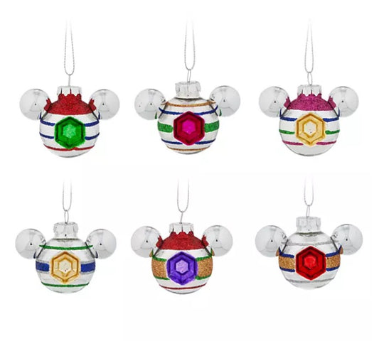  Disney Mickey Ears Ornament Set - Mickey Mouse Icon Indents - Mini