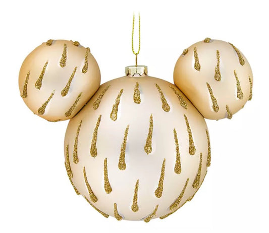  Disney Mickey Ears Icon Ornament - Mickey Mouse Icon - Gold Drops