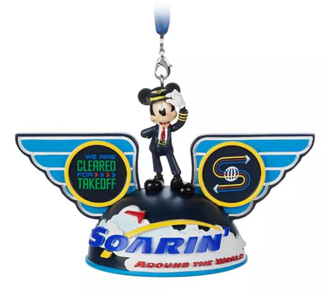  Disney Ear Hat Ornament - Mickey Mouse Soarin' - Epcot