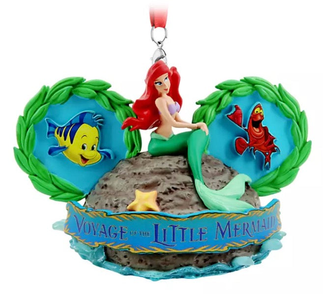  Disney Ears Hat Ornament - Voyage Of The Little Mermaid