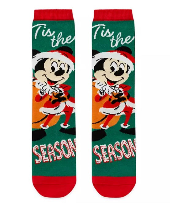  Disney Socks For Adults - Santa Mickey Mouse Holiday - Tis The Season