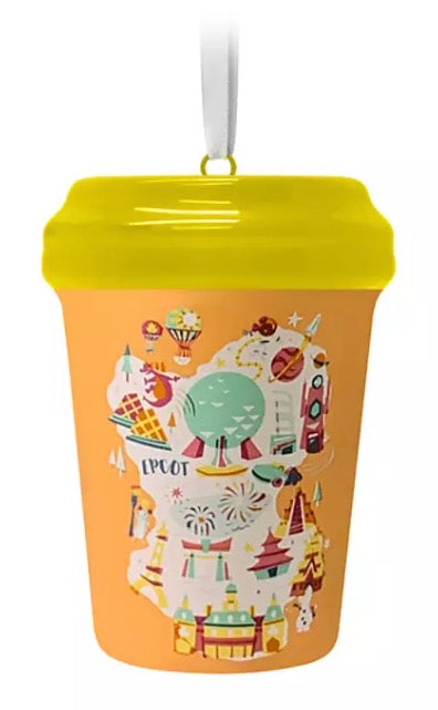  Disney Starbucks Ornament - Epcot Cup - Orange