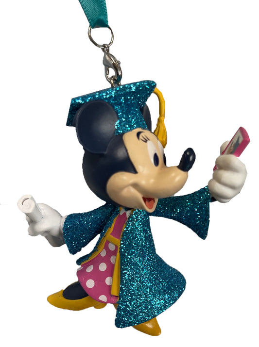  Disney Figurine Ornament - Graduation Minnie - Selfie