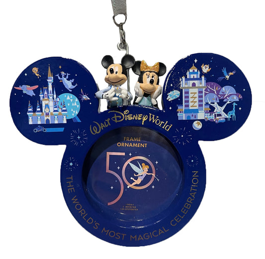  Disney Photo Frame Ornament - 50th Anniversary - Mickey & Minnie