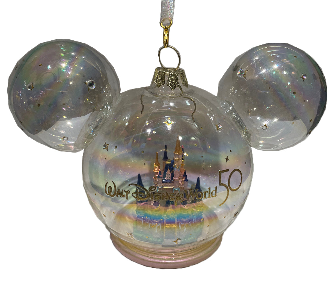  Disney Mickey Ears Icon Ornament - 50th Anniversary - Castle