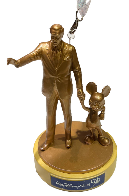  Disney Figurine Ornament - 50th Anniversary - Mickey & Walt