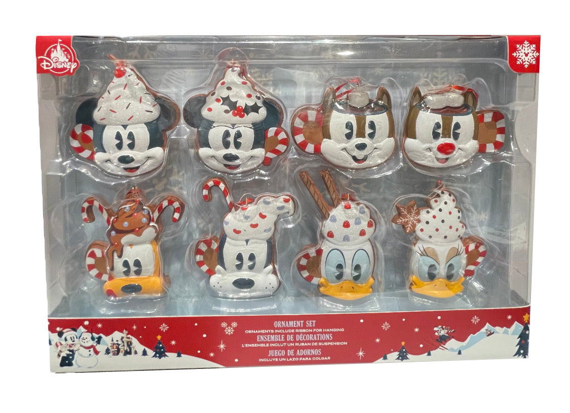 Disney Ornament Set - Mickey Mouse And Friends Cocoa