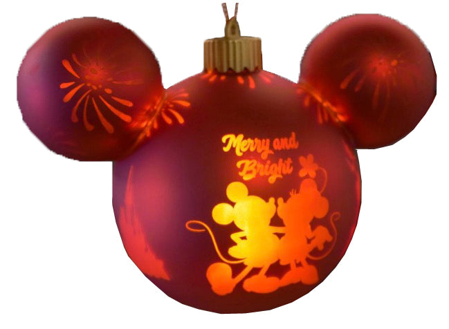  Disney Mickey Ears Icon Ornament - Mickey & Minnie - Merry & Bright