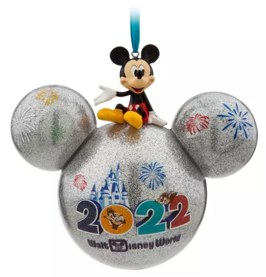  Disney Mickey Ears Icon Ornament - 2022 Dated - Mickey & Friends