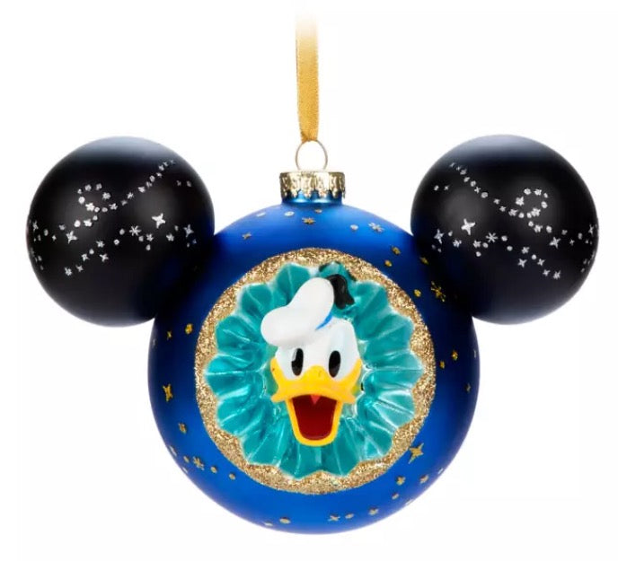  Disney Mickey Ears Icon Ornament - Donald Duck Sunburst