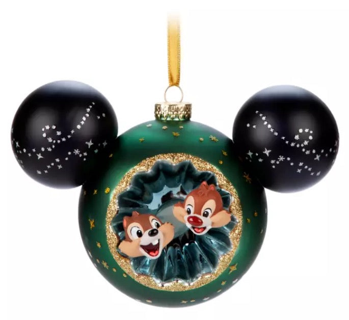  Disney Mickey Ears Icon Ornament - Chip 'n' Dale Sunburst