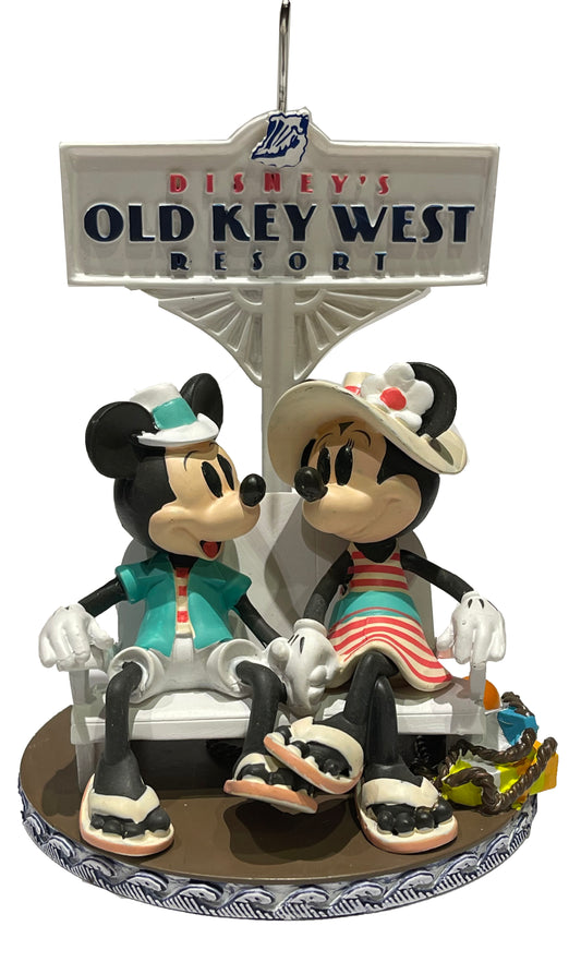  Disney Figurine Ornament - Old Key West Resort - Mickey & Minnie