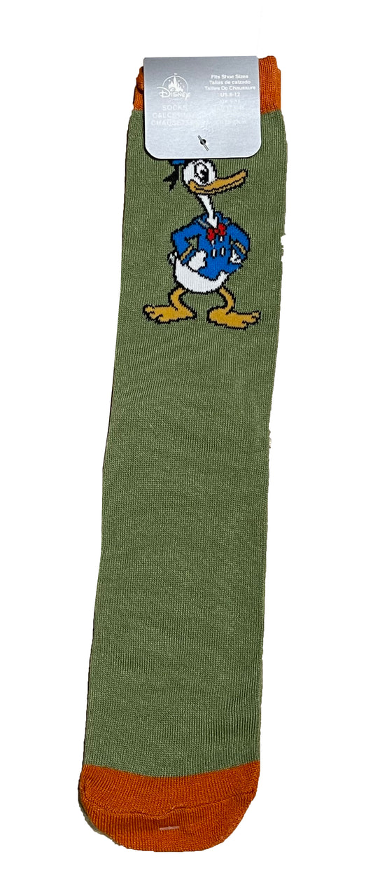  Disney Socks For Adults - Donald Duck - Green & Orange