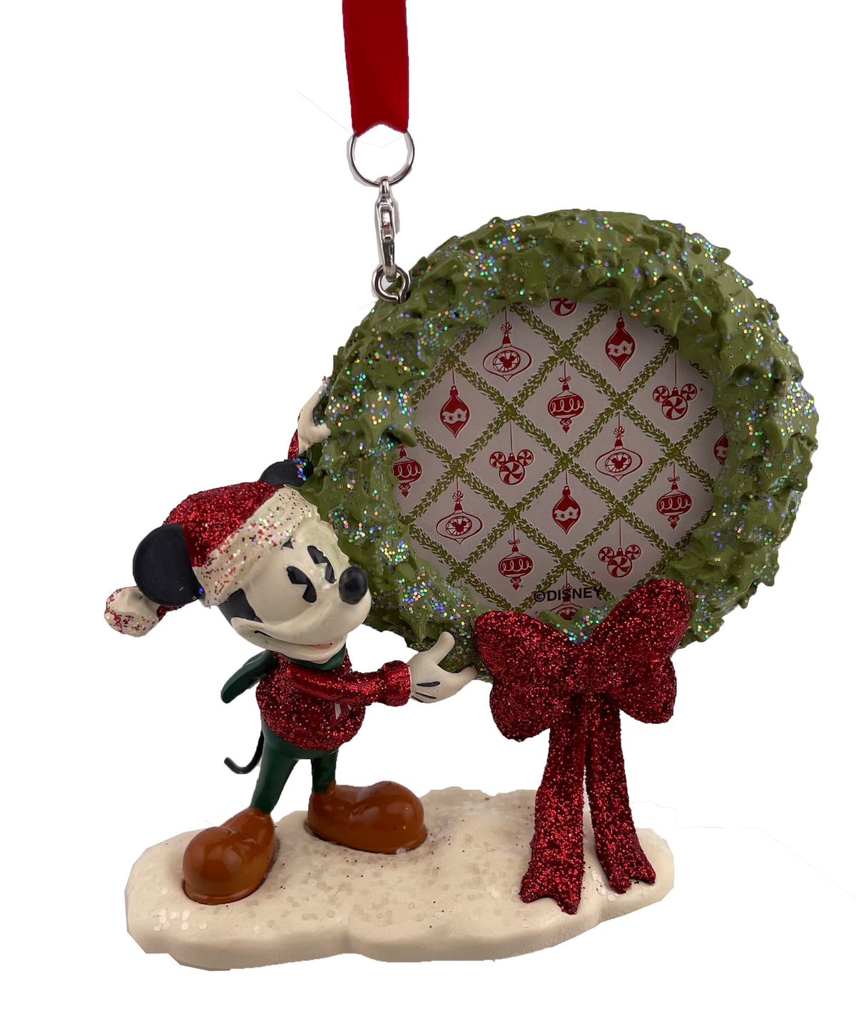  Disney Frame Ornament - Mickey Mouse With Wreath