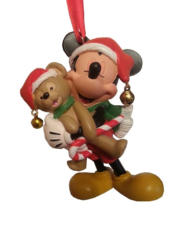  Disney Christmas Ornament - Santa Mickey Mouse And Duffy Bear