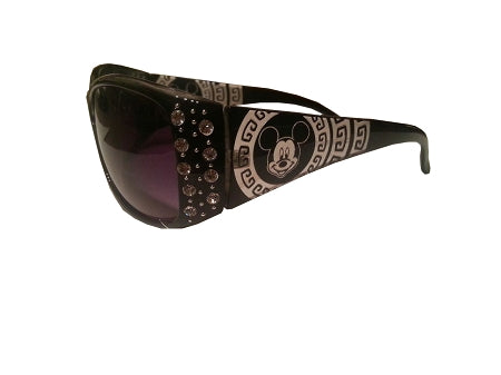  Disney Sunglasses - Mickey Mouse Face - Crystal Jeweled - Black